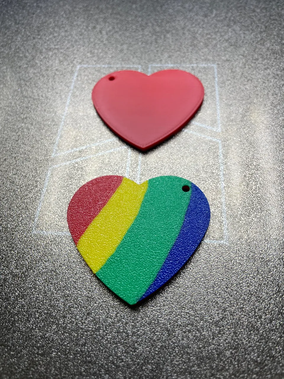 RAINBOW HEART PENDANT OR EARRING view 2