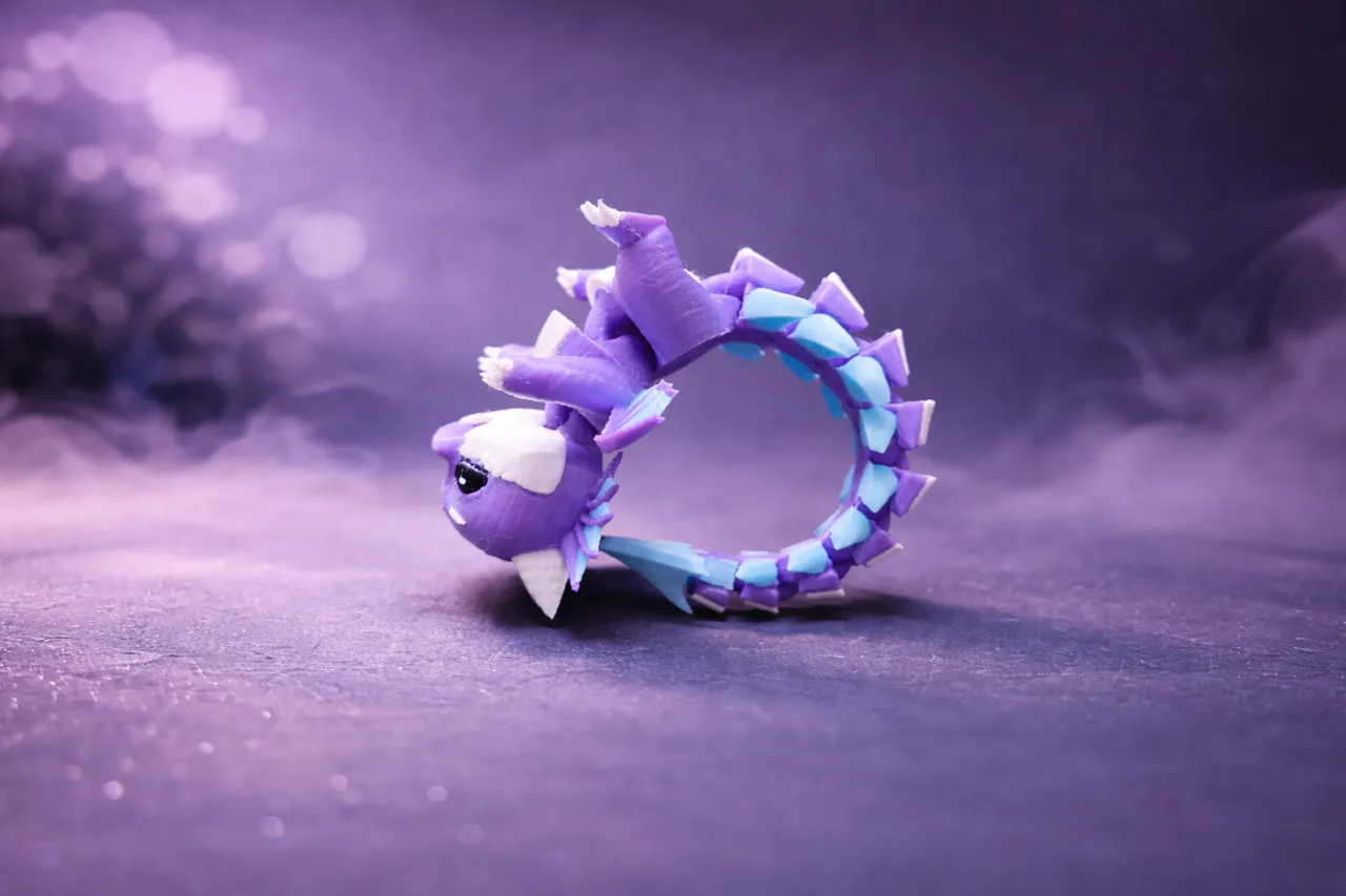 Cute Flexi Baby Dragon Toy / Keychain view 3