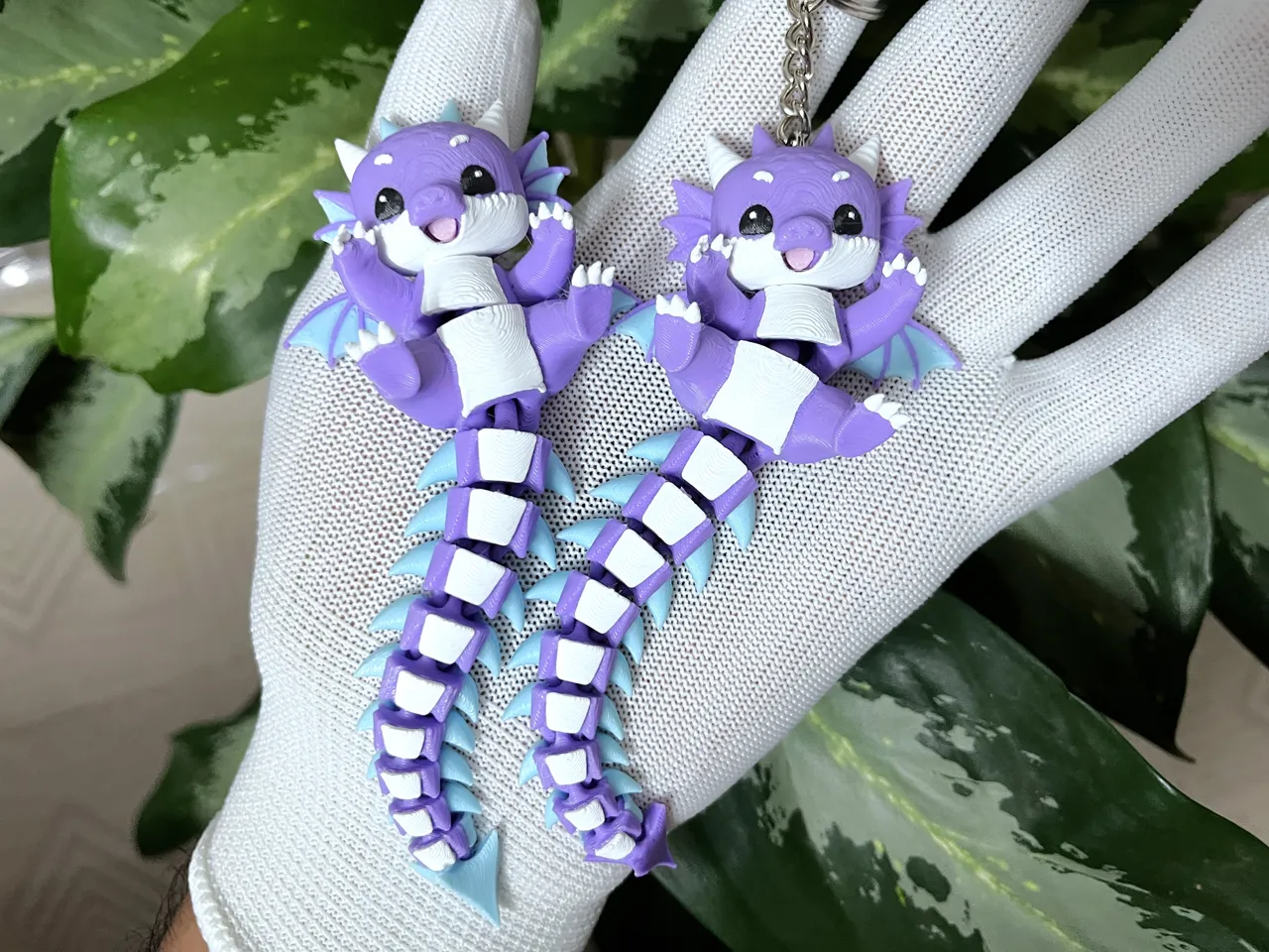 Cute Flexi Baby Dragon Toy / Keychain view 2