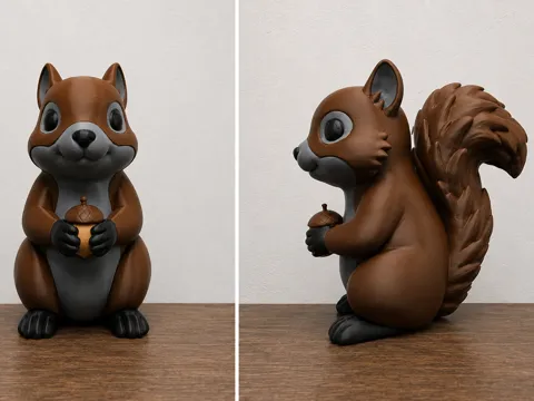 Letrero o emblema decorativo: Porch Squirrel — referencia de MakerWorld