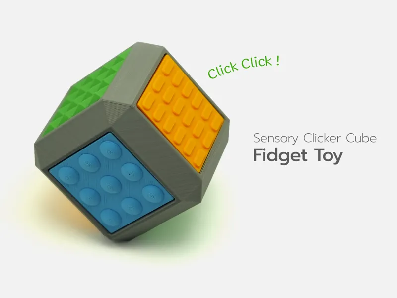 Sensory Clicker Cube (Fidget Toy)