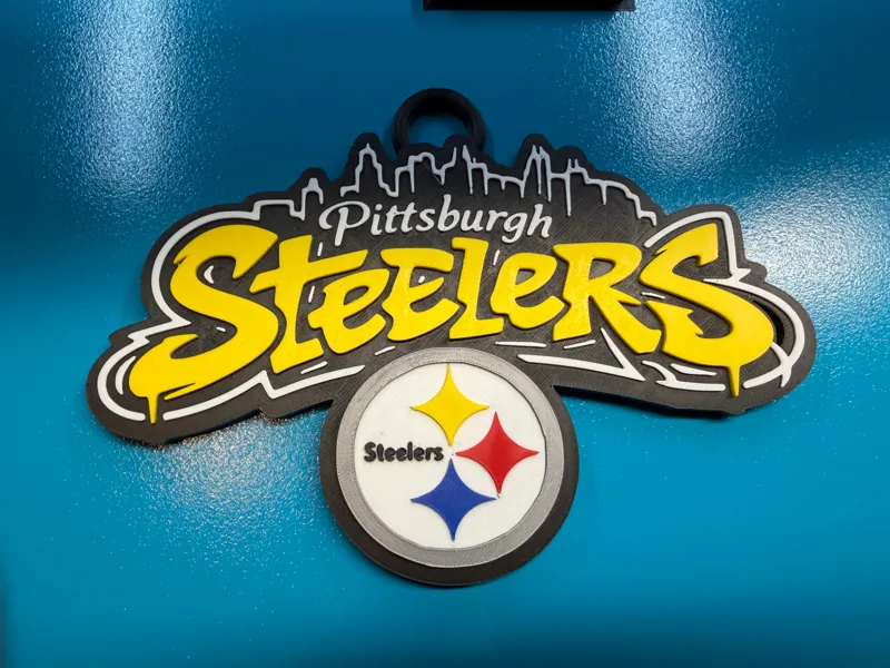 Steelers Grafitti Oversized Pendant