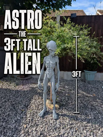 Letrero o emblema decorativo: Astro The 3ft Tall Alien — vista de referencia 2