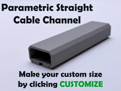 Parametric Straight Two Part Cable Channel