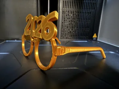 Yılbaşı Temalı Dekoratif 2026 Süslü Işıklı Gözlük Parti Aksesuarı - Koleksiyonluk Hediyelik