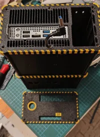 22mm round button front rear panels, with industrial decor