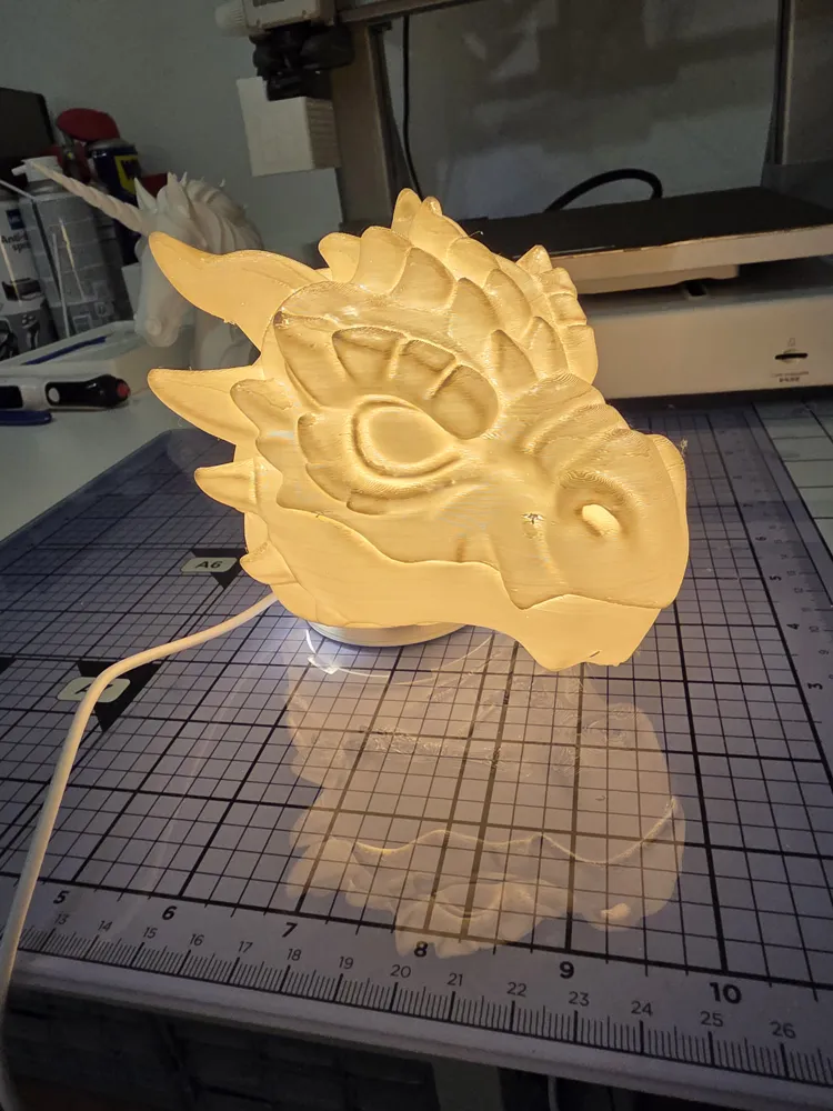 Dragon Lamp - Guardian of the Magic Flame - Free 3D Print Model ...
