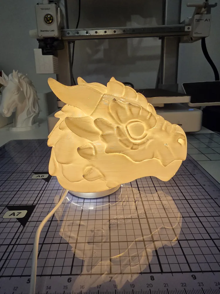 Dragon Lamp - Guardian of the Magic Flame - Free 3D Print Model ...