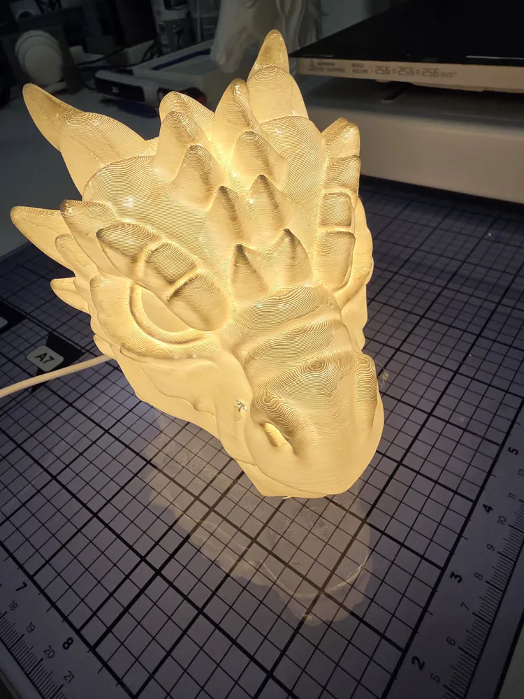 Dragon Lamp - Guardian of the Magic Flame - Free 3D Print Model ...