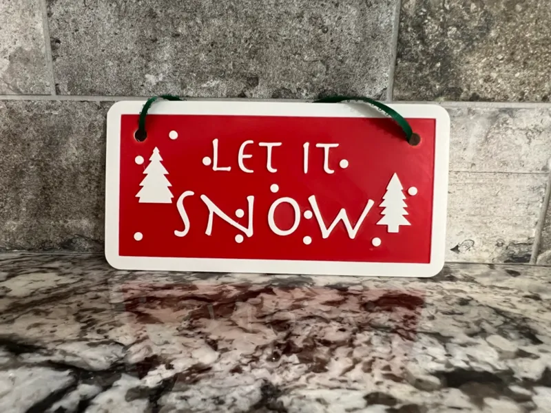 Let it Snow Hanging Sign 
