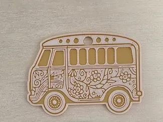 llavero autocaravana flores