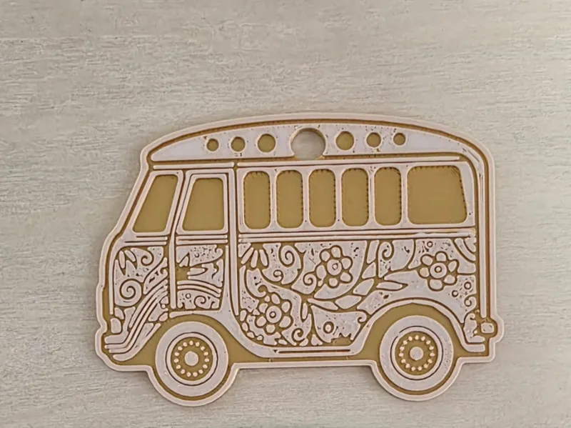 llavero autocaravana flores