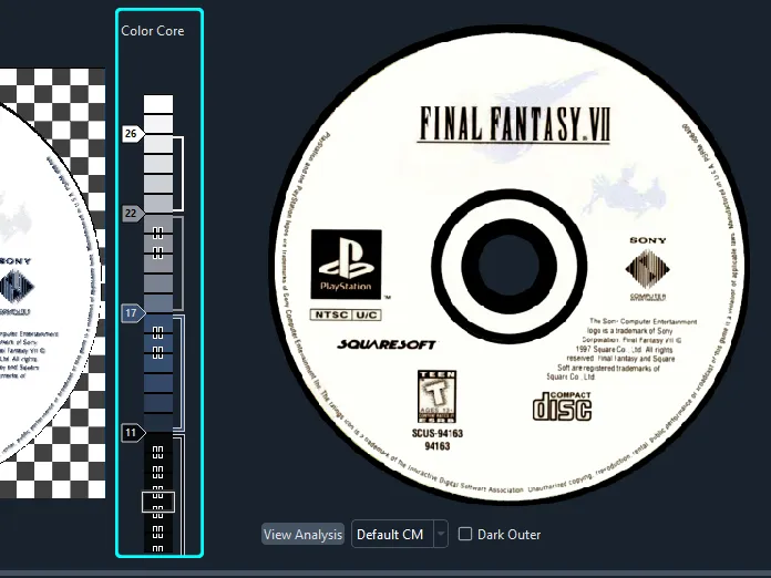 Final Fantasy 7 PlayStation disc Art