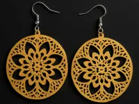 Boucles d'oreilles motif floral — photo 1