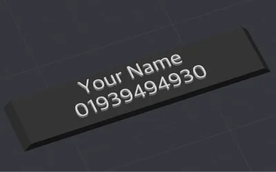 B&W Name Sign