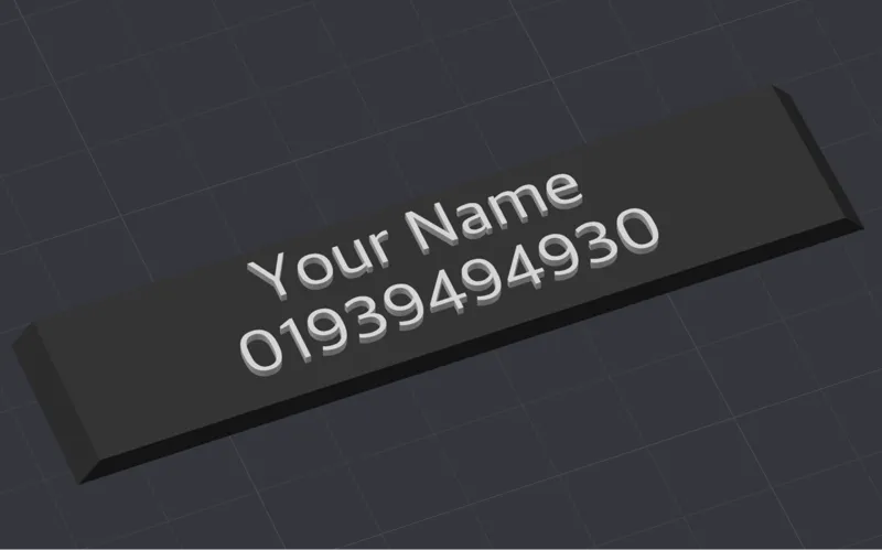 B&W Name Sign