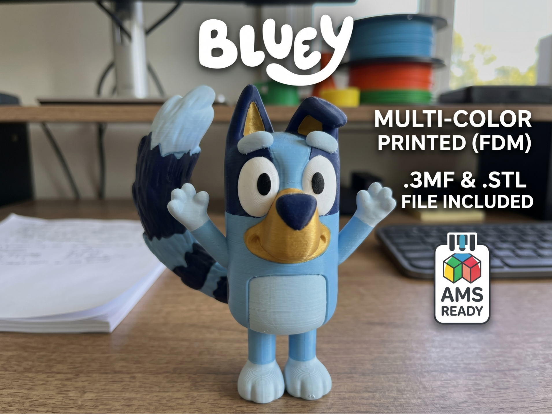 Bluey - AMS Multi-Color Ready (Easy Print)