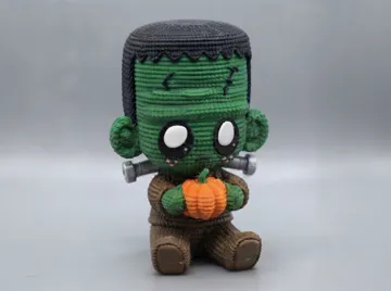 Modelo para impresión 3D: Knitted Halloween Frankenstein — vista de referencia 3