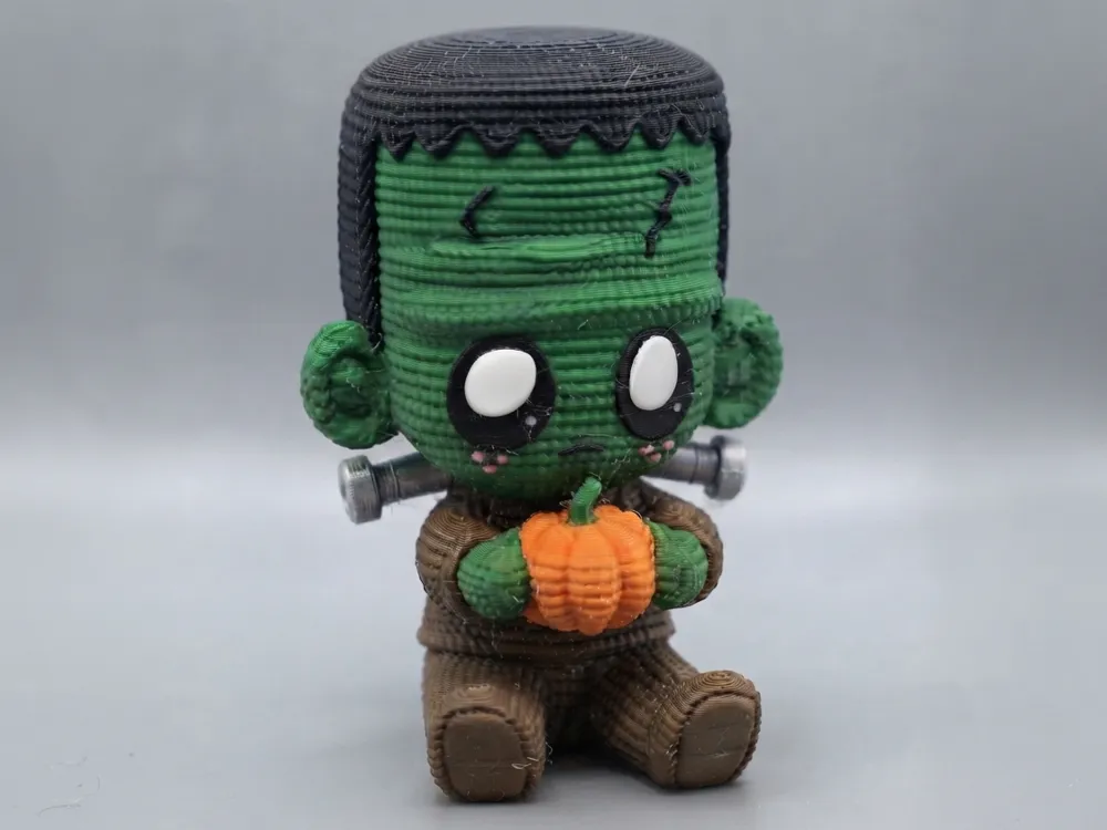 Modelo para impresión 3D: Knitted Halloween Frankenstein. Referencia del modelo original.