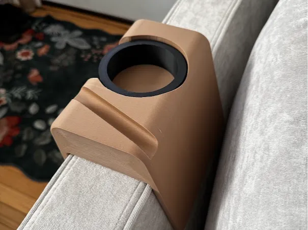 Lovesac Angled cupholder w/ phone cut and insert