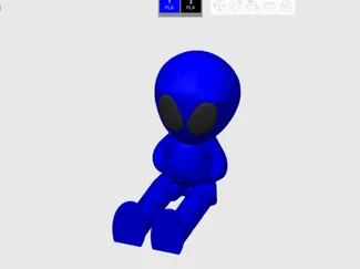 alien articualated with eyes