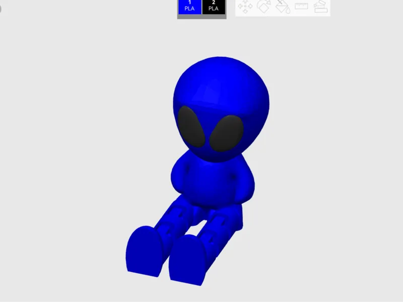 alien articualated with eyes