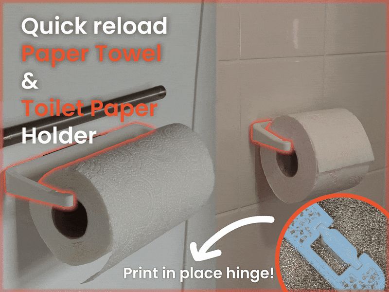 Quick Reload Paper Towel- & Toilet Paper Holder!