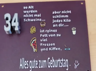 Geburtstags Schild