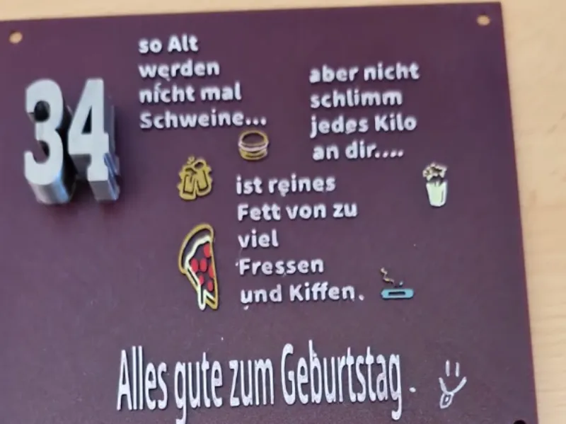 Geburtstags Schild