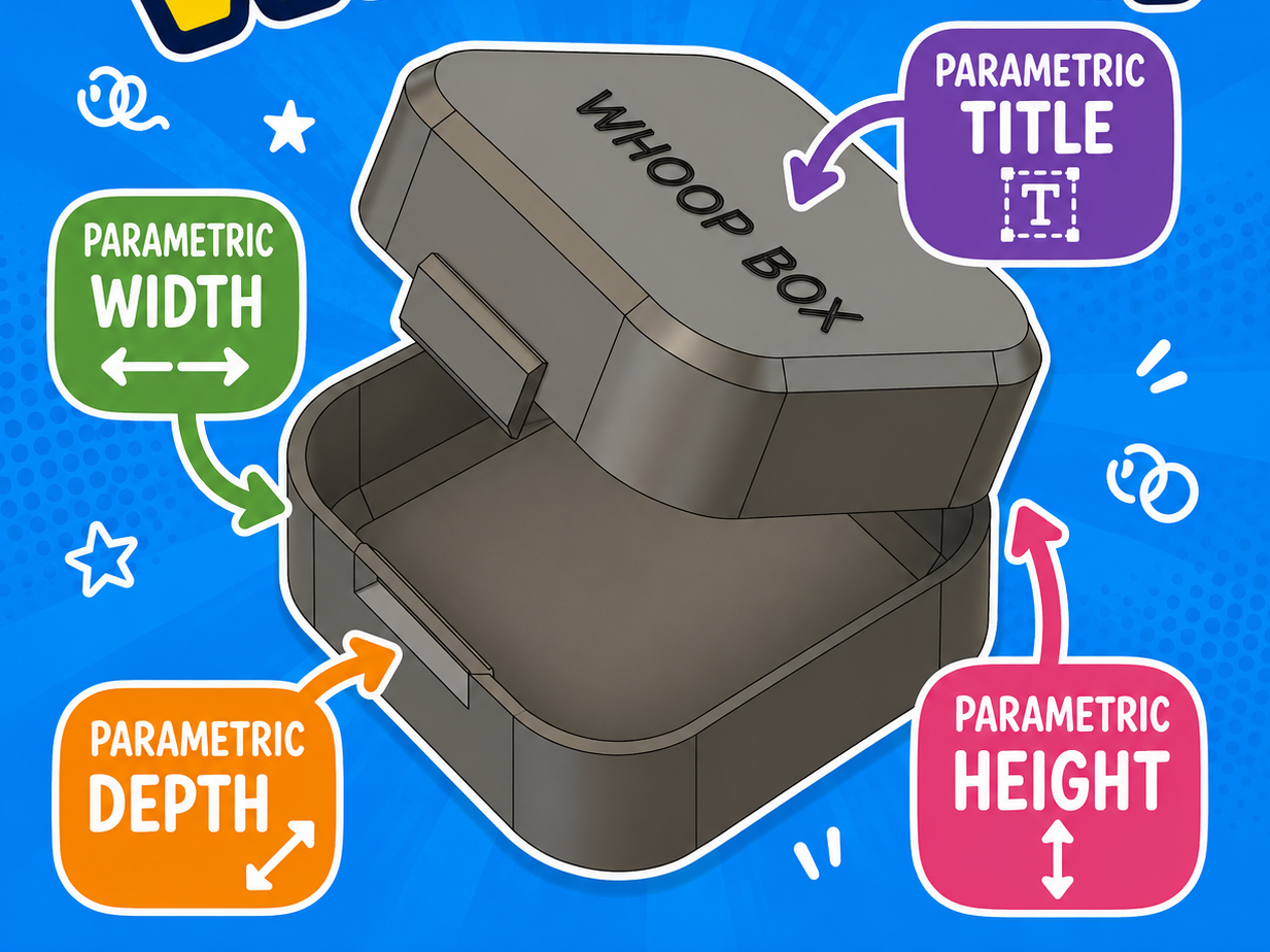 Whoopbox parametric case for FPV tinywhoops