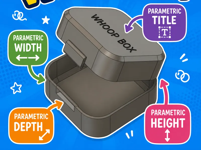 Whoopbox parametric case for FPV tinywhoops