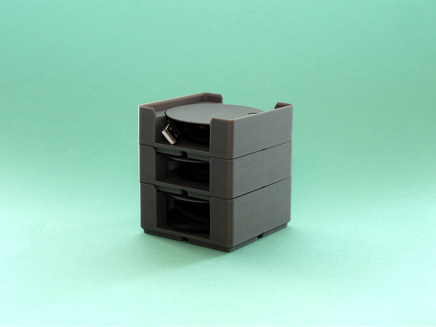 Horizontal Gridfinity Cable Holder