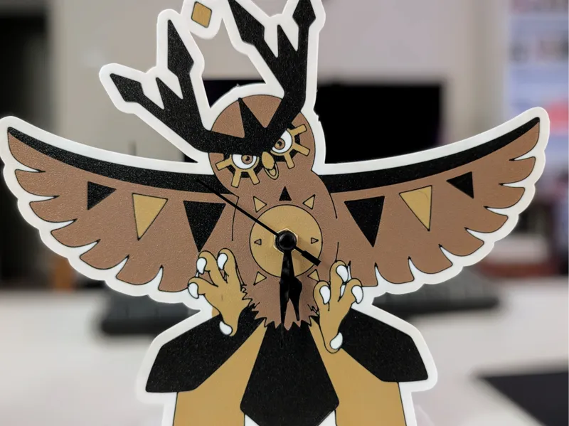 Mega Noctowl Pokemon Clock