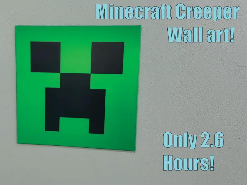 Minecraft Creeper Wall Art | Minimal waste | AMS