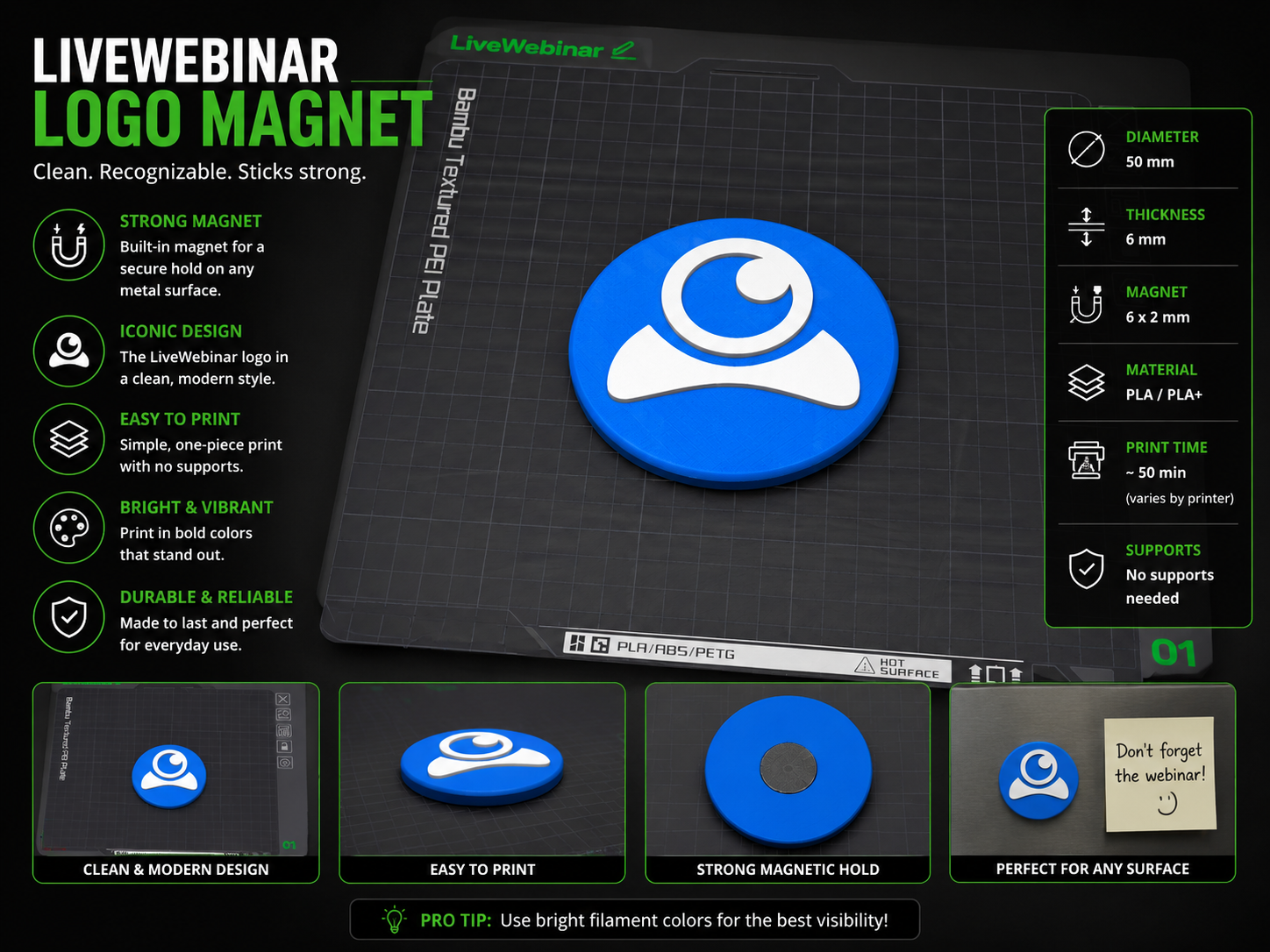 LiveWebinar logo magnet
