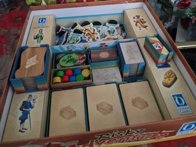 Risky Adventure, board game organizer