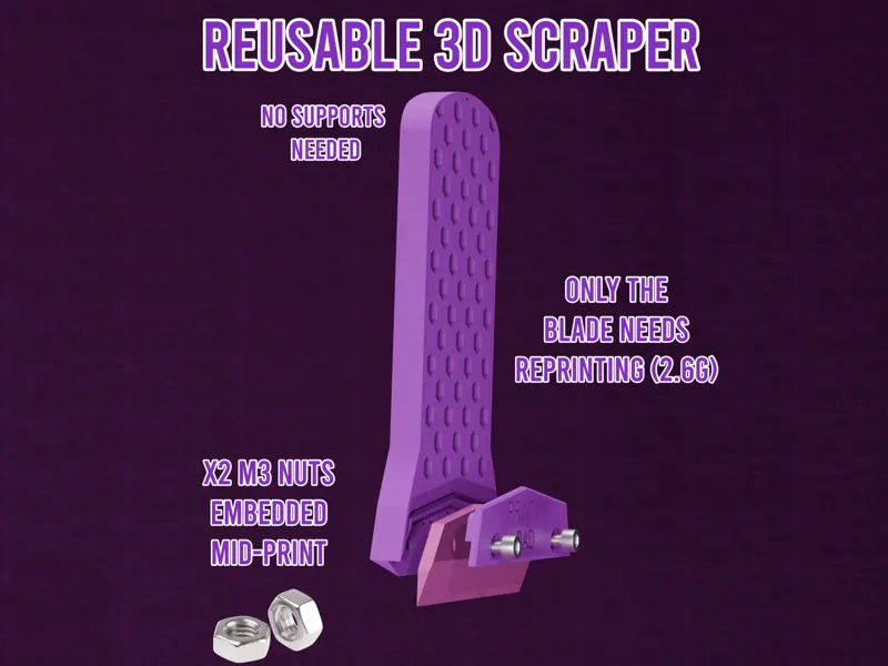 Modular 3D Scraper – Replace the Blade Only!