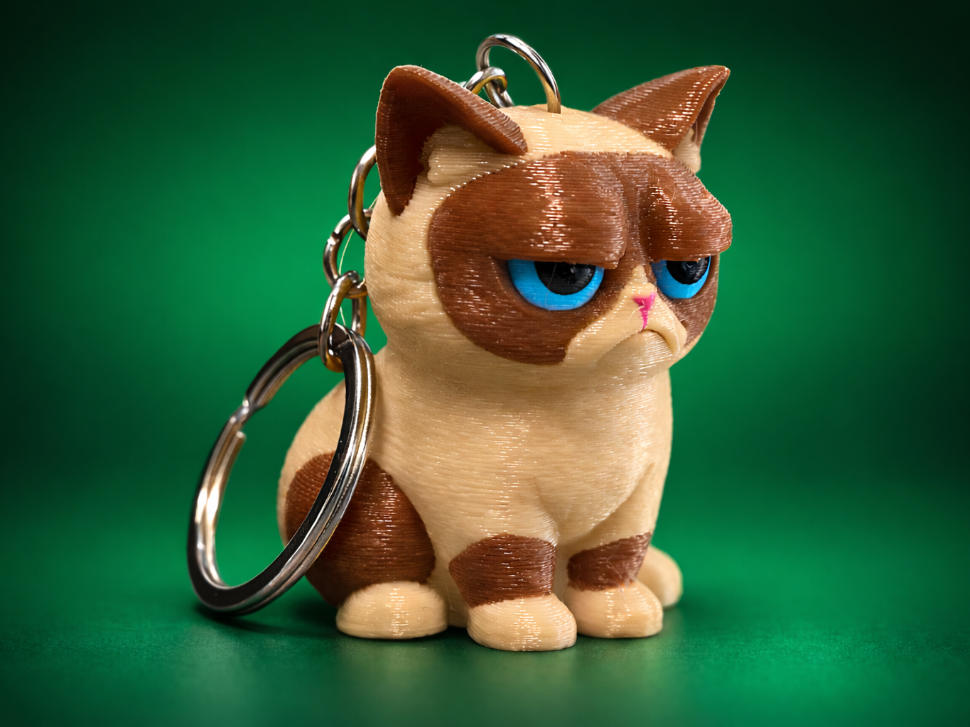Grumpy Cat Keychain – Angry Cat Bag Charm
