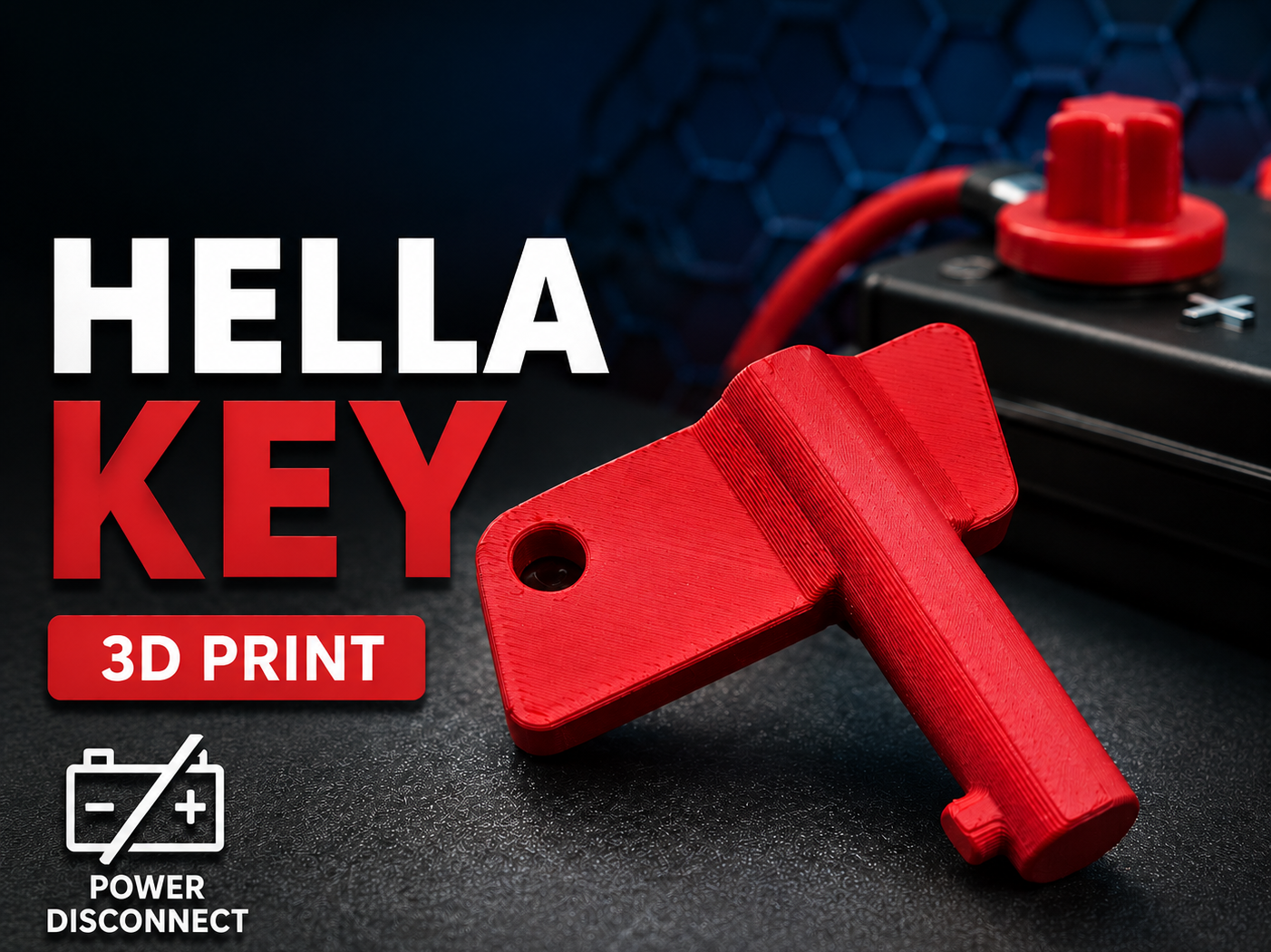 Hella Style Battery Disconnect Key (Master Switch)