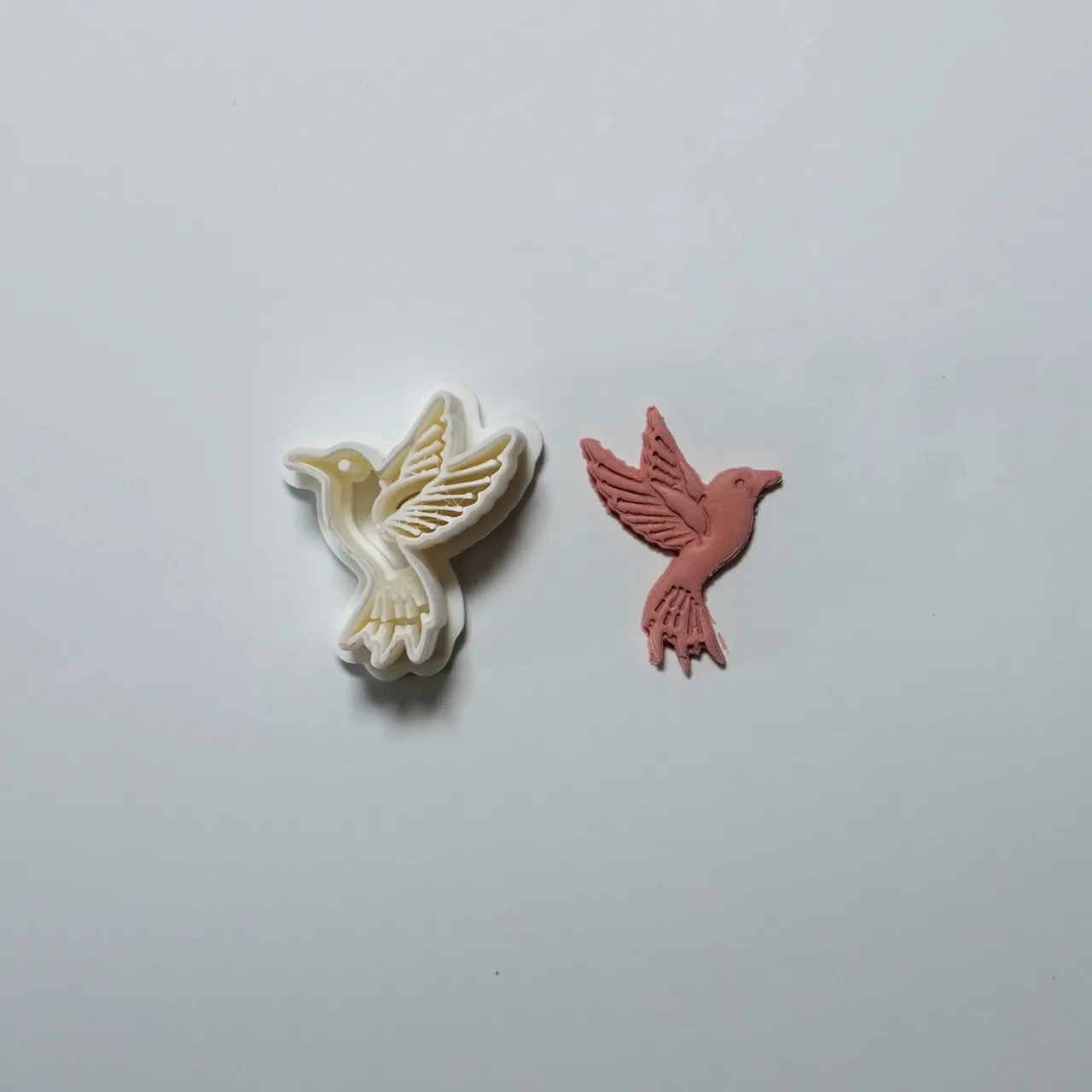 Hummingbird Polymer Clay Cutter Earrings Necklace view 3