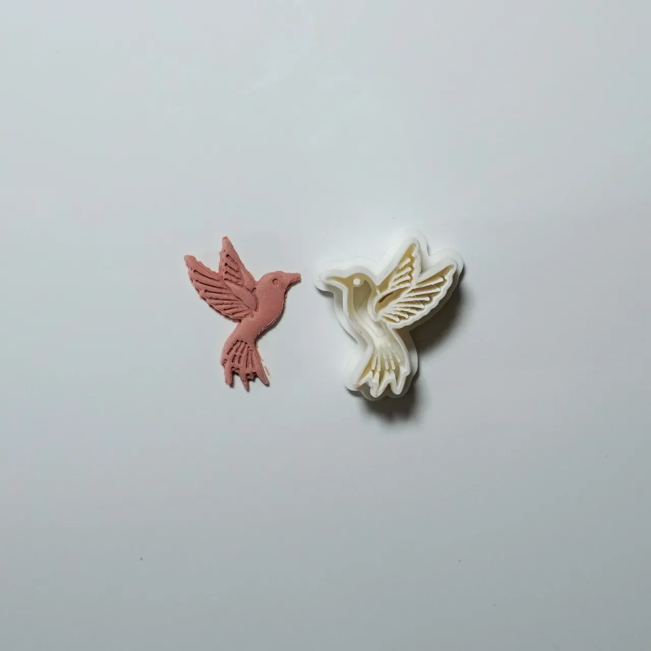 Hummingbird Polymer Clay Cutter Earrings Necklace view 2