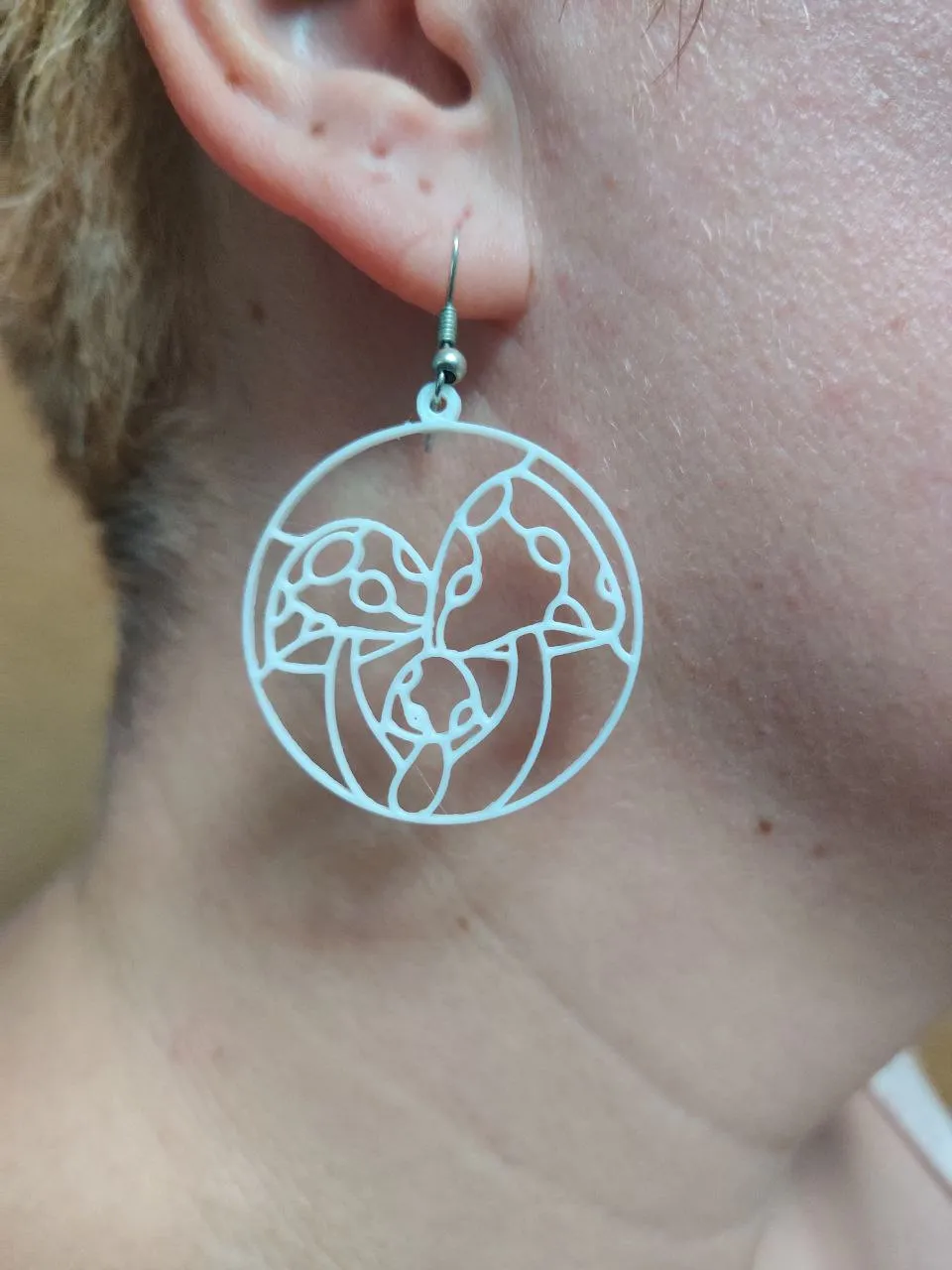 Lunar Mushroom Earring view 3