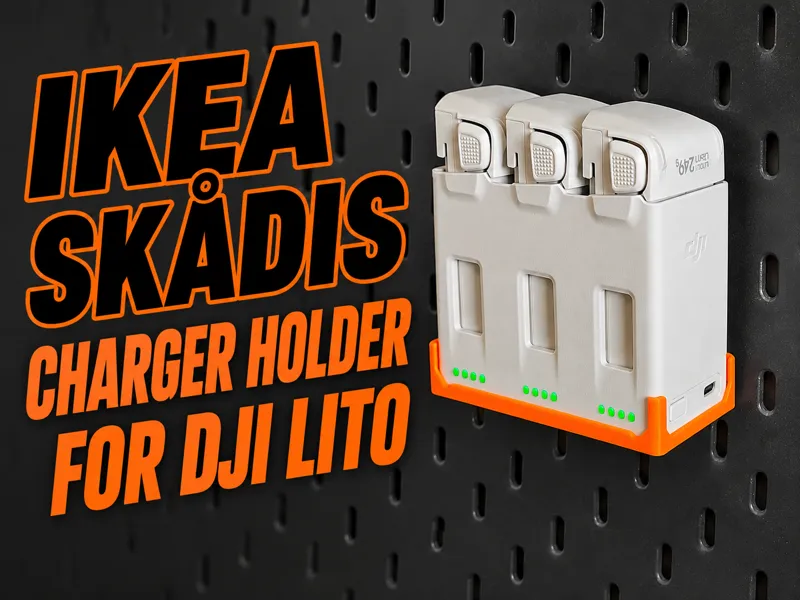 DJI Lito charger holder for IKEA skådis