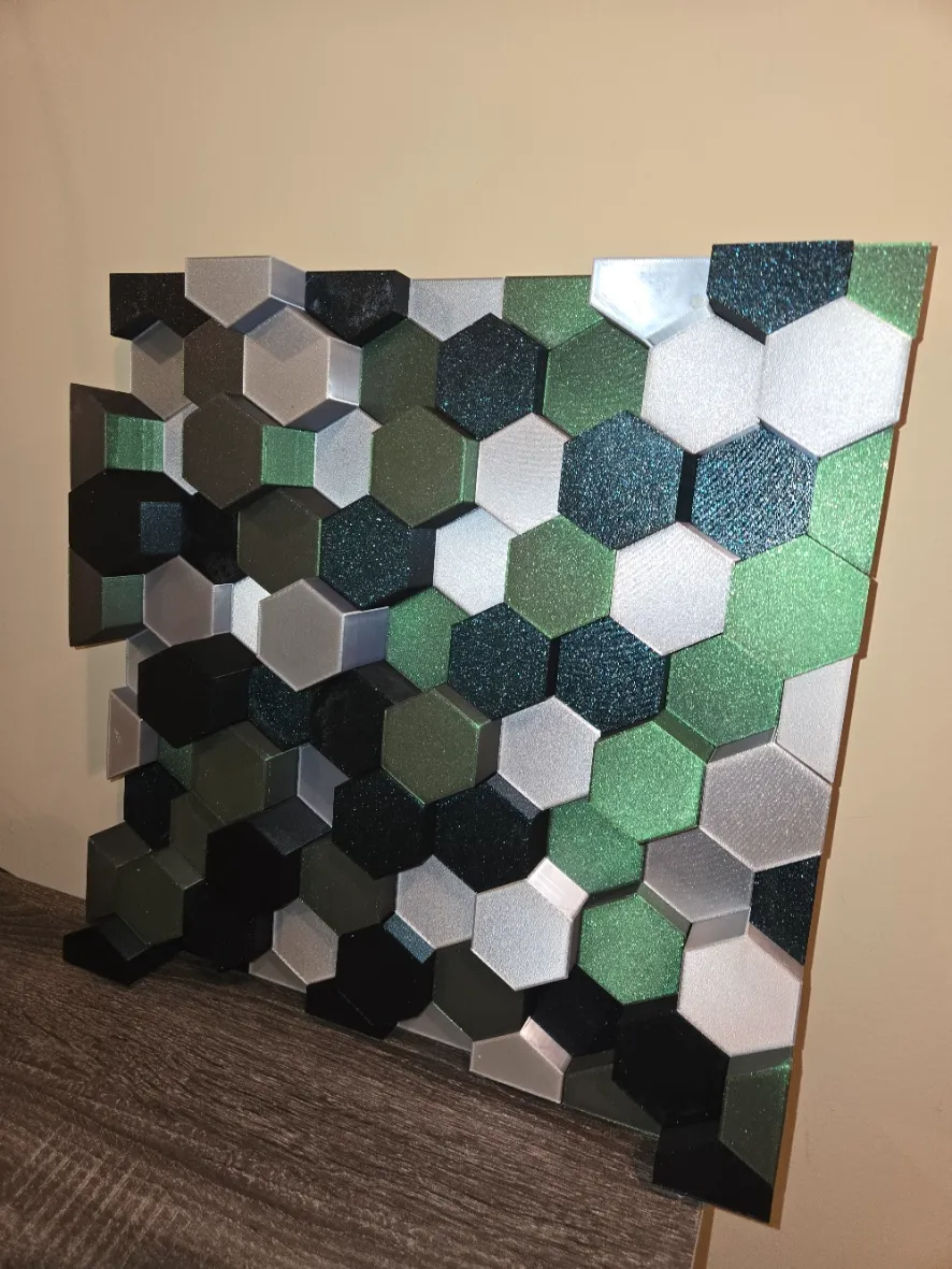 Hexagon Wall Art - Art - PLA - 3D printed product - фото 2