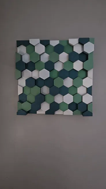 Hexagon Wall Art - Art - PLA - 3D printed product - фото 4