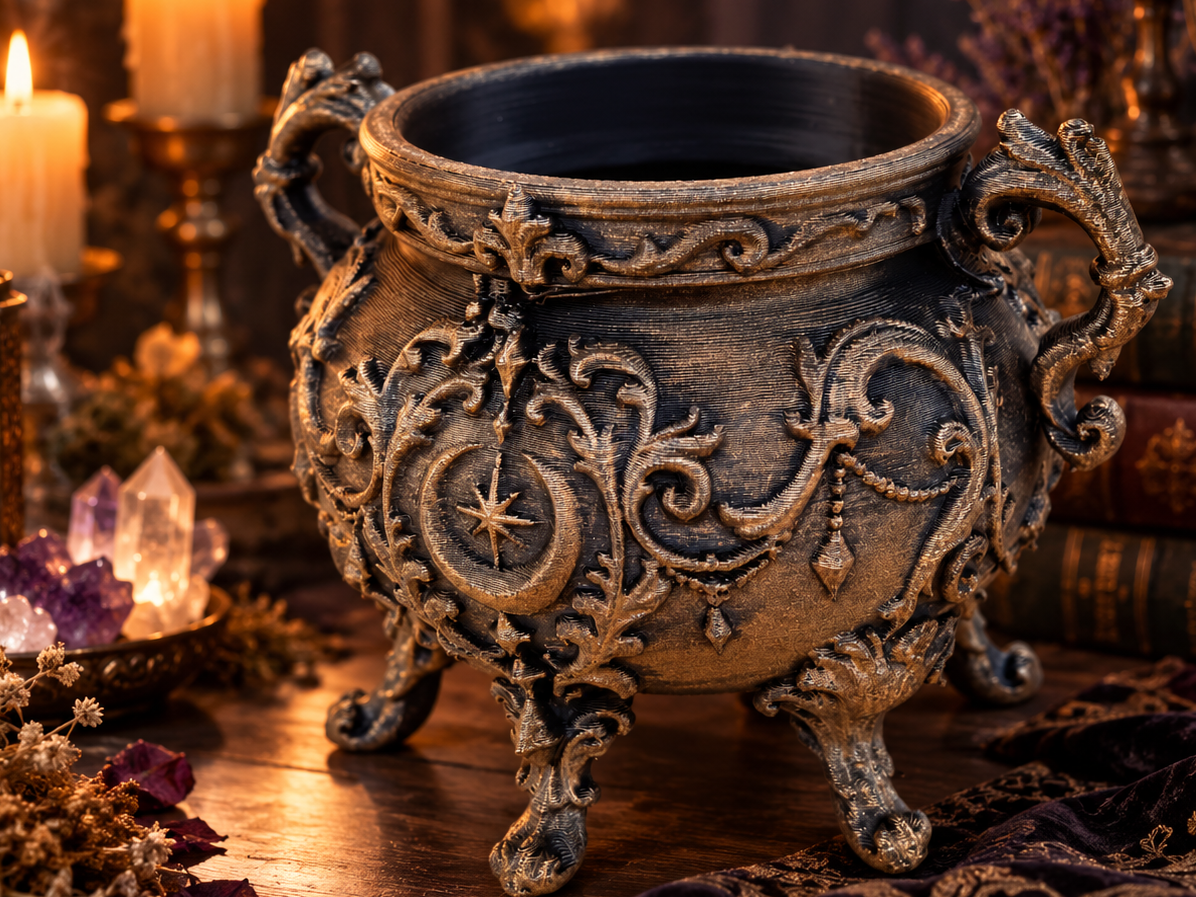 Mystischer Barock-Kessel – Gothic & Witchy Deko - 1