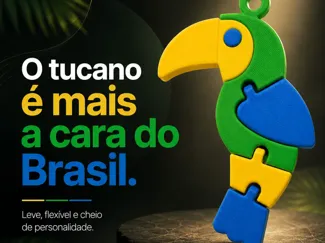 Tucão Amigo Chaveiro Brasil Criativo ImprimeAi.lab