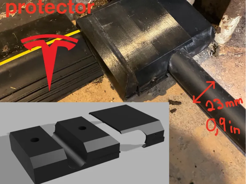 Tesla Charging Cable Protector for Garage Doors 