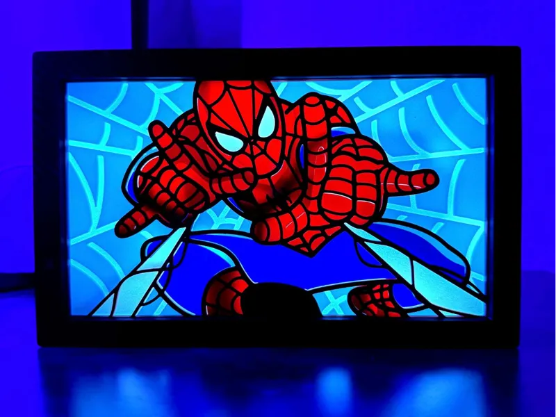 Spiderman Lightbox / Shadowbox – Layered No AMS