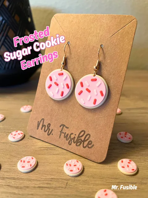 Valentines Frosted Sugar Cookie hook earrings view 3